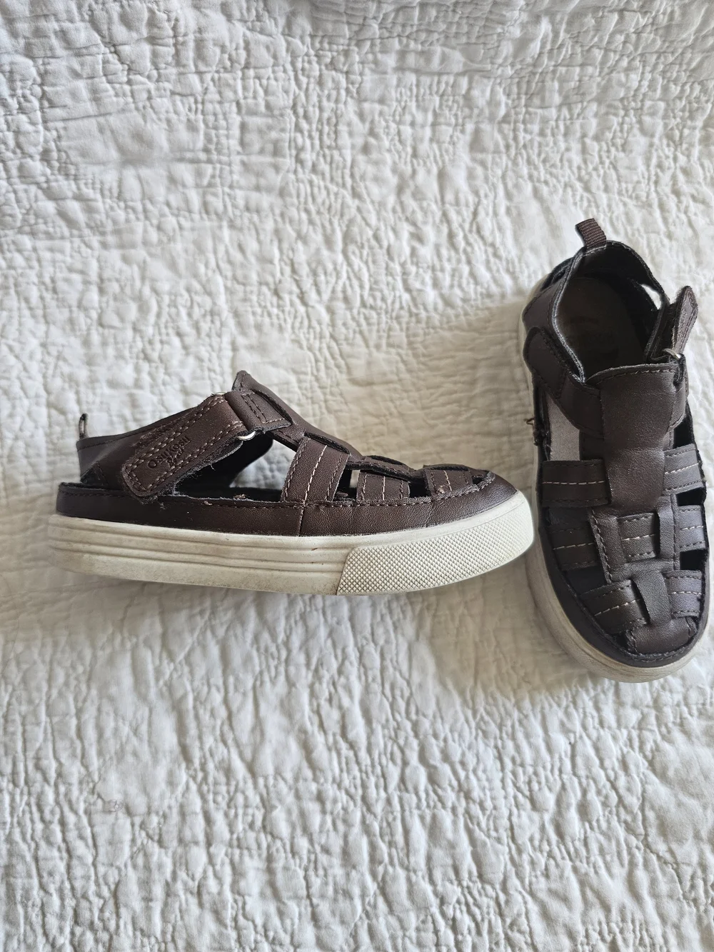 OshKosh Bagosh Kids Brown Fisherman Sandals - Comfortable Everyday Wear 9 Child